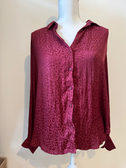 Silk Cheetah Blouse