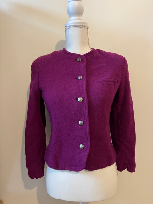 Fuchsia Wool Blazer